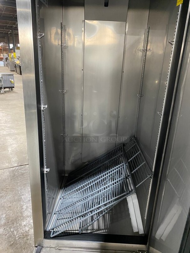 LATE MODEL! 2022 Asber Commercial Single Door Reach In Freezer! All Stainless Steel! On Casters! MODEL ARF23HFHC SN:8102673343 115V 1PH - Image 5 of 9