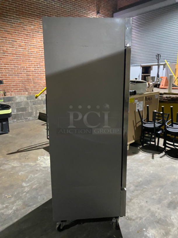 Beverage Air Commercial Single Door Reach In Freezer! All Stainless Steel! On Casters! Model: KF241AS SN: 9031075 115V 60HZ 1 Phase - Image 4 of 9