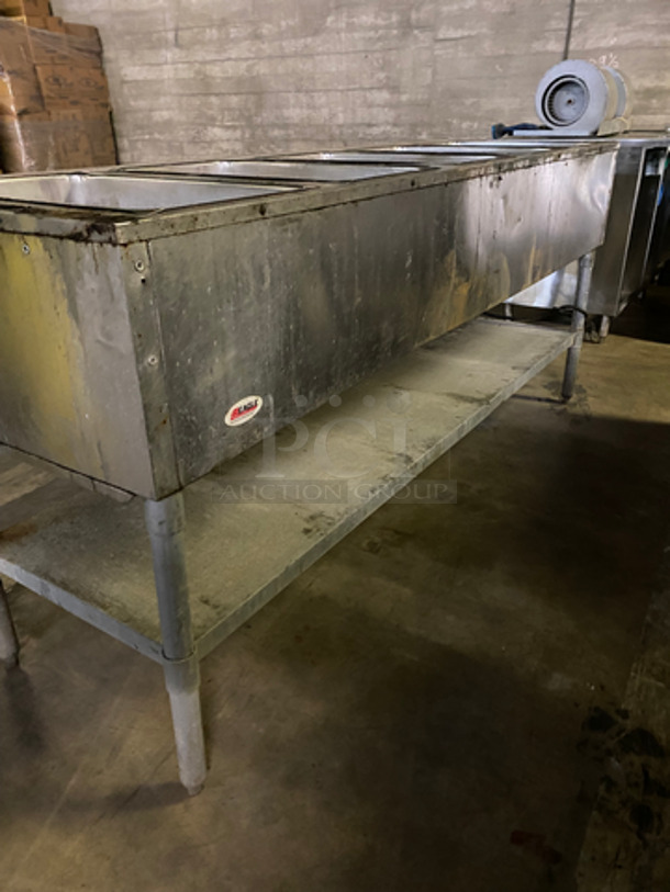 Eagle 4 Well Steam Table! With Storage Shelf Underneath! All Stainless Steel! On Legs! Model: DHT5208 SN: 1004100119 208V 60HZ 1 Phase - Image 4 of 9