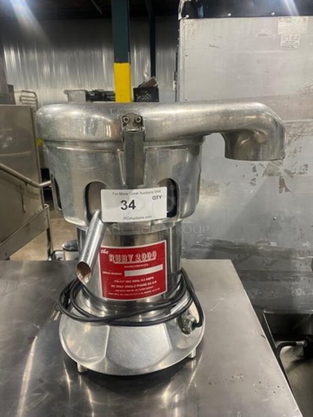Ruby Commercial Countertop Juicer Extractor! Solid Stainless Steel! Model: RUBY2000 SN: 3098 115/117V 60HZ 1 Phase - Image 1 of 7