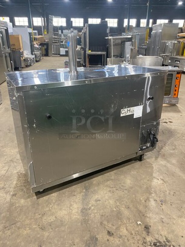 LATE MODEL 2018! ATOSA All Stainless Steel Dual Tower 4  Tap Beer Kegerator! On Casters!  Model MKC58 Serial MKC58AUS100318091600C40018 115V/60Hz/1 Phase  - Image 4 of 10