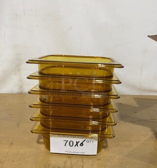 New Rubbermaid Yellow Poly Food Pans! 6x Your Bid!