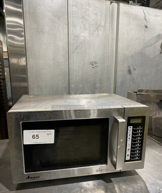 Amana Stainless Steel Commercial Countertop Microwave Oven! Model RMS10TS 120V 1PH