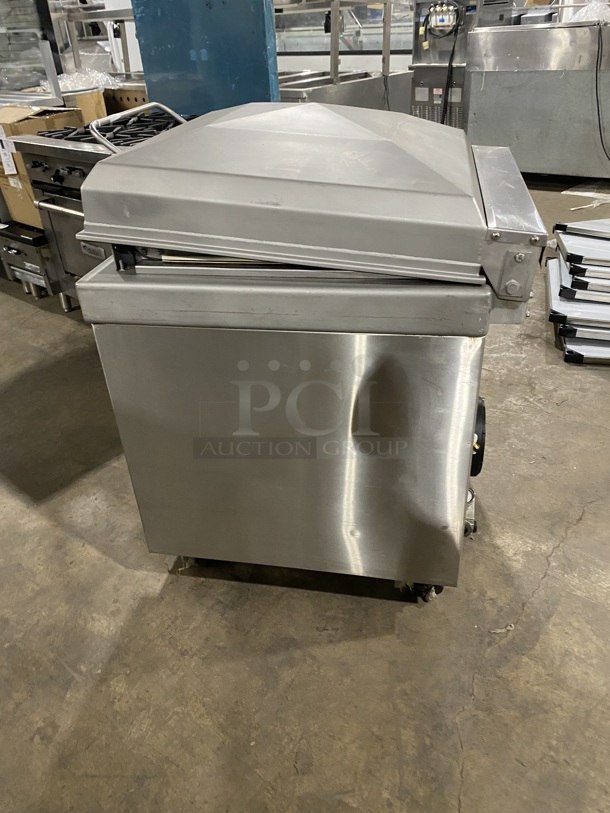 Sipromac Commercial Floor Style Single Chamber Vacuum Sealing Machine! Eletric Powered! All Stainless Steel! On Casters! MODEL 550A SN:5516 208V 3PH - Image 2 of 9