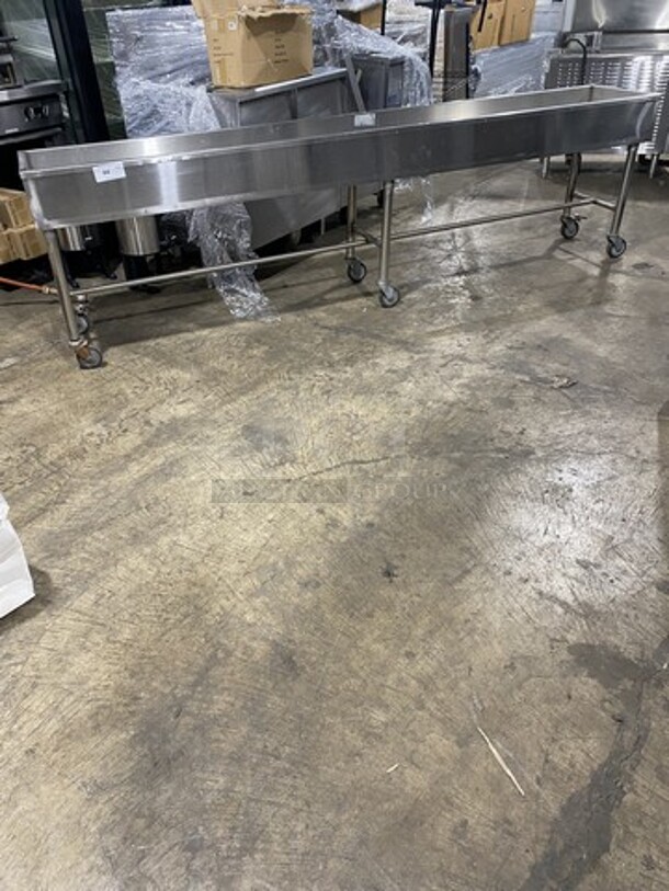 All Stainless Steel Insulated Ice Bin/Display Bin! On Casters!  - Image 1 of 6