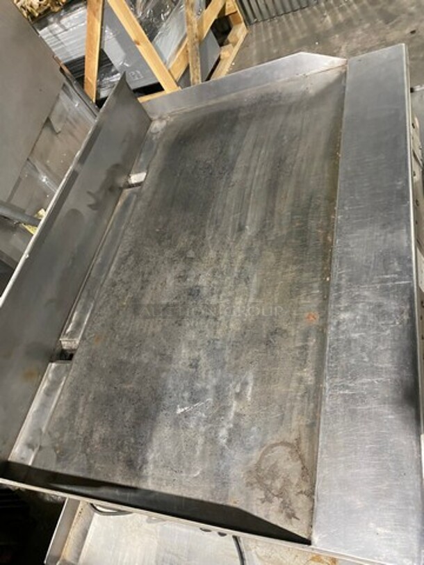 Garland Commercial Countertop Gas Powered Flat Griddle! With Back And Side Splashes! On Equipment Stand! With Storage Space Underneath! All Stainless Steel! On Casters! - Image 5 of 8