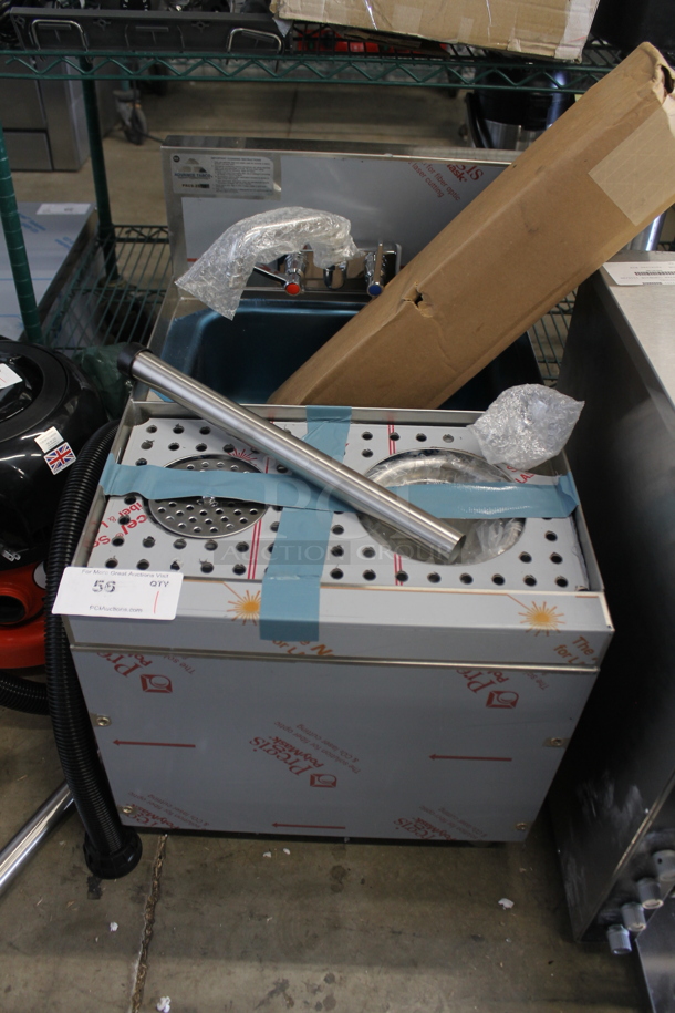 BRAND NEW SCRATCH AND DENT! Advance Tabco Prestige Series PRCS-25-18 Underbar Hand Sink with Glass Rinser and Dipper Well - 25" x 18" - Image 2 of 6