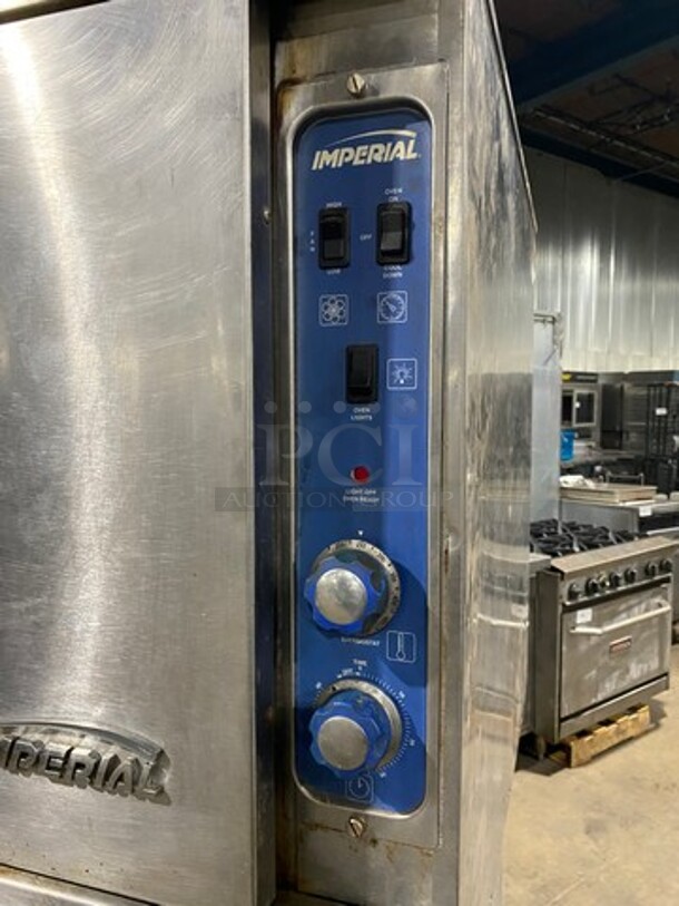 Imperial Commercial Natural Gas Powered Double Deck Convection Oven! With View Through Doors! Metal Oven Racks! All Stainless Steel! 2x Your Bid Makes One Unit! - Image 7 of 9