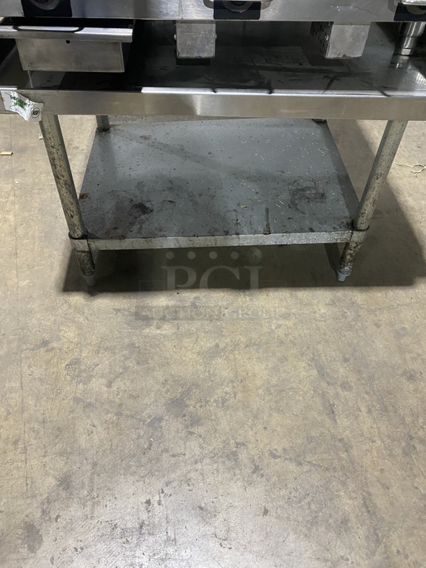 Nice!  Vulcan Natural Gas Powered Thermostatic Controlled Polished Top Flat Griddle!  On Equipment Stand! On Casters! Working when Removed! - Image 7 of 9
