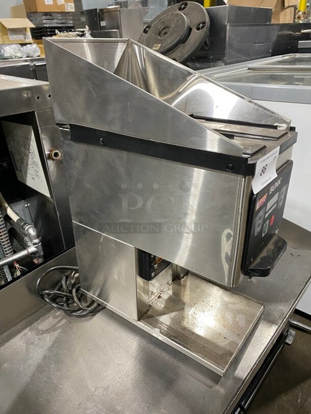 Bunn Commercial Countertop Dual Coffee Bean Grinder Machine! Stainless Steel Body! Model: MHG SN: MHG0017860 120V 60HZ 1 Phase - Image 3 of 8