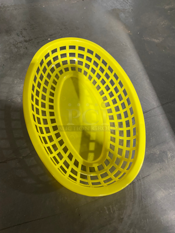 NEW! IN THE BOX! ALL ONE MONEY! 3DZ Tablecraft Yellow Poly Oval Fast Food Serving Baskets! - Image 3 of 6