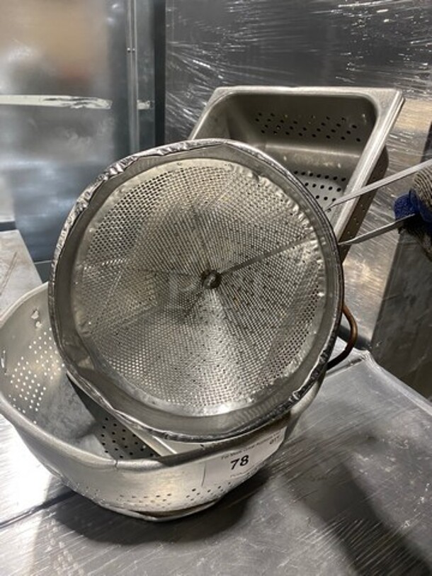 ALL ONE MONEY! MISCELLAEOUS! Includes Perforated Food Pans, Strainers! - Image 6 of 11