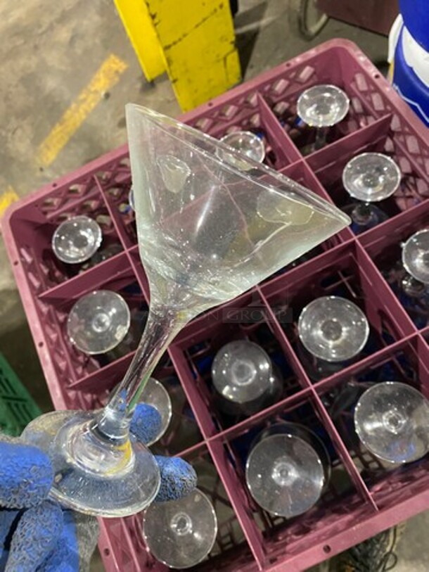MISCELLANEOUS! Assorted Color Poly Cup Crates! With Assorted Style Drinking Glasses, Stemmed Martini And Wine Glasses! 9x Your Bid! - Image 7 of 8
