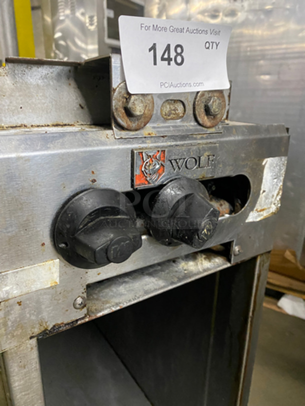 Wolf Commercial Natural Gas Powered 2 Burner Stock Pot Range! All Stainless Steel! On Casters! - Image 8 of 11