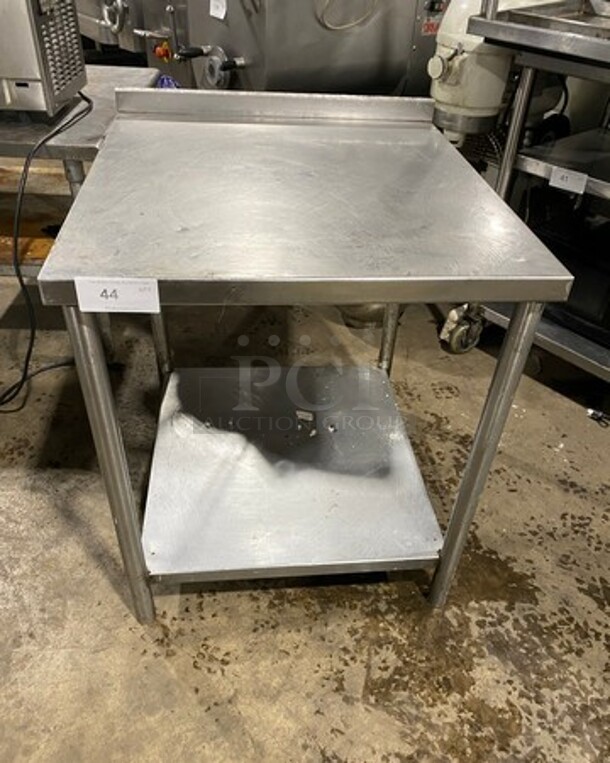 Solid Stainless Steel Work Top/ Prep Table! With Storage Space Underneath! On Legs!