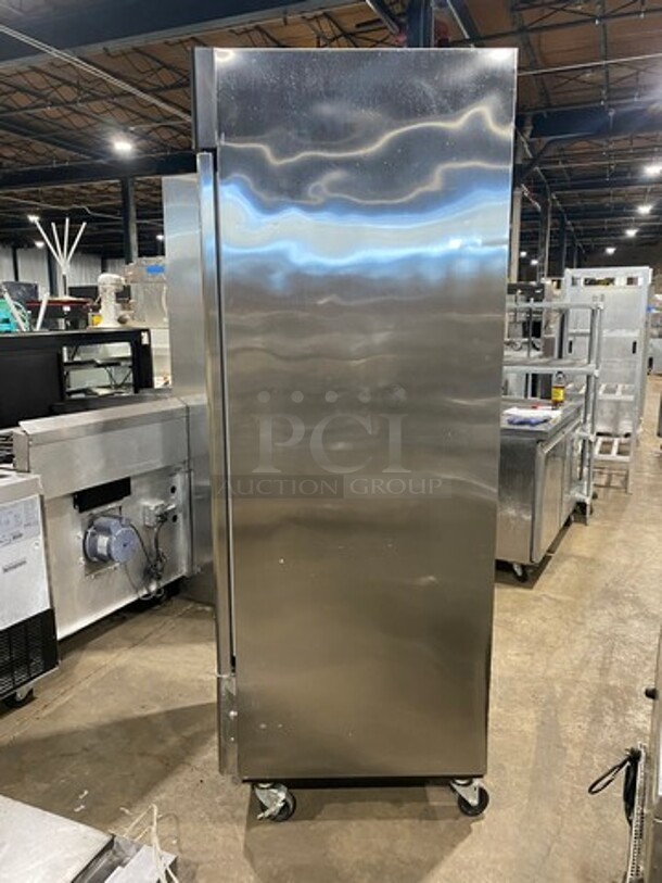 COOL! Norlake Commercial Single Door Reach In Freezer! With Poly Coated Racks! All Stainless Steel! On Casters! Model: F23S SN: 14040007 115V 60HZ 1 Phase - Image 3 of 9