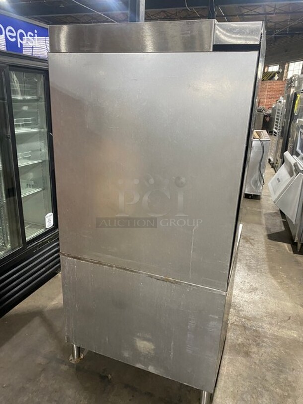 Sweet! LATE MODEL! Cleveland Stainless Steel Commercial Floor Style Electric Powered 3 Deck Pressure Steam Cabinet!! On Legs! MODEL PEM483 SN: 190323050456 208V 3PH! Working When Removed!  - Image 3 of 12
