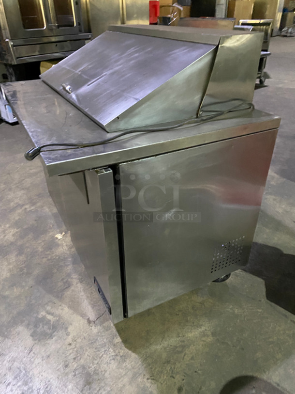 True Commercial Refrigerated Sandwich Prep Table! With 2 Doors Underneath Storage Space! With Poly Coated Racks! All Stainless Steel! On Casters! Model: TSSU4818MB SN: 5272463 115V 60HZ 1 Phase - Image 2 of 9