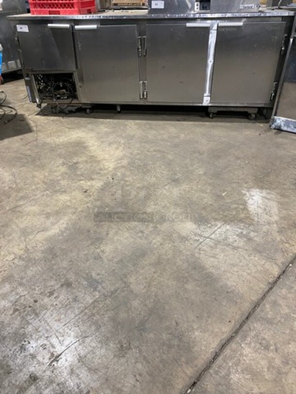 Leader Commercial 4 Door Lowboy/Worktop Cooler! With Poly Coated Racks! All Stainless Steel! Model: LB96 SN: PT041196 115V 60HZ 1 Phase - Image 1 of 9