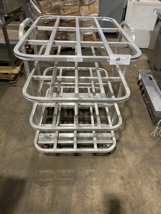 Win Holt Commercial Aluminum Mobile Merchandise Display Cart! On Casters Model: AVT42637PU