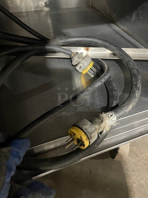 All Stainless Steel Commercial Steam Table! With 3 Overhead Heat Lamps! With Sneeze Guard! With Underneath Storage Space! On Casters! - Image 9 of 9