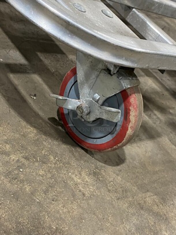 Win Holt Commercial Aluminum Mobile Merchandise Display Cart! On Casters Model: AVT42637PU - Image 6 of 6