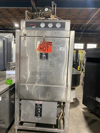 Douglas Machines Commercial Electric Powered Dishwasher Machine! All Stainless Steel! On Legs! Model: UTM10ELEL SN: 1110000 480V 60HZ 3 Phase