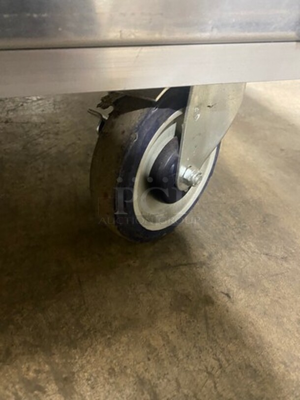 Win Holt Commercial Food Service Cart! With Storage Space Underneath! All Stainless Steel! On Casters! - Image 8 of 8