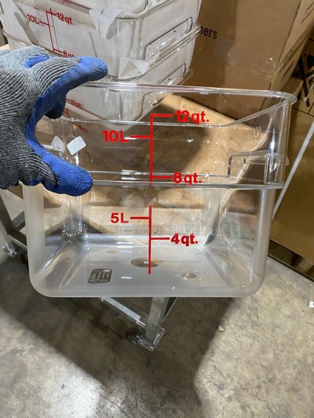 NEW! Cambro 12QT Square Food Storage Container! 6x Your Bid! MODEL 12SFSCW - Image 5 of 9