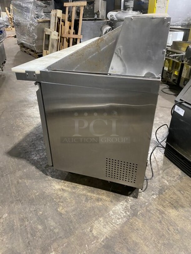 Avantco Commercial Refrigerated Sandwich Prep Table! With 3 Door Underneath Storage Space! Poly Coated Racks! All Stainless Steel! On Casters! Model: 178SSPT71MHC 115V - Image 3 of 9
