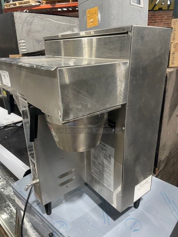 Fetco Stainless Steel Commercial Countertop Twin Station Coffee Brewer! With Hot Water Dispenser! On Legs! Model: CBS-2032!  - Image 2 of 8