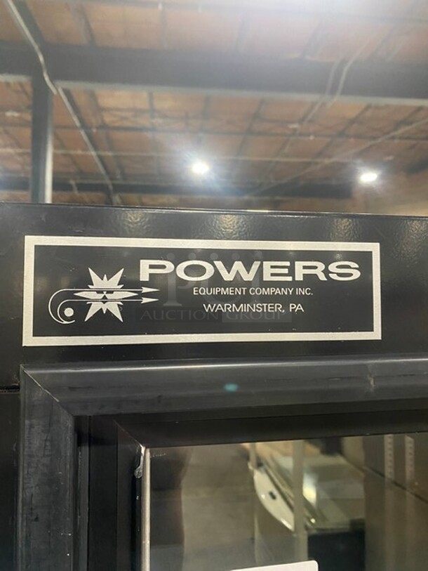 Powers Equipment Commercial 2 Door Reach In Cooler Merchandiser! MODEL FS54GD SN: DO22613 115V 1PH - Image 8 of 9
