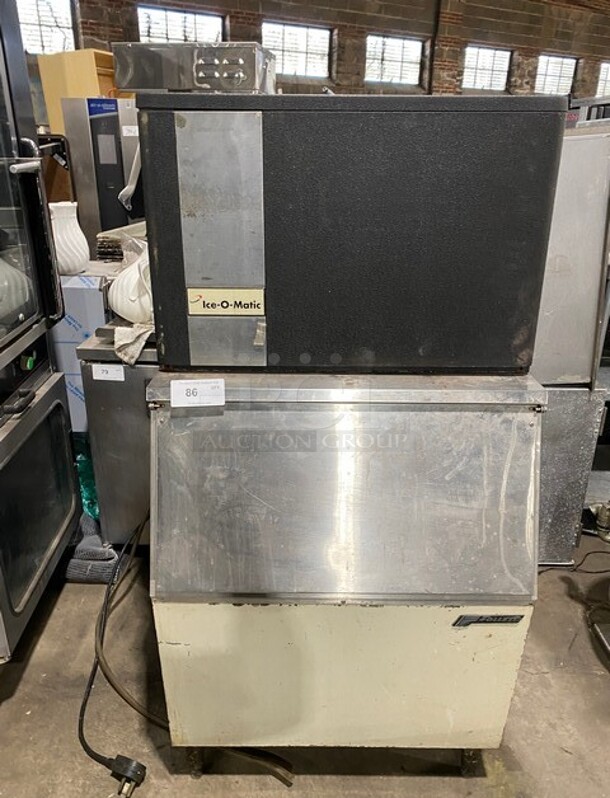 Ice-O-Matic Commercial Ice Maker Machine! On Ice Bin! All Stainless Steel! MODEL ICE0400HA1 SN:J11208239Z 115V 1PH