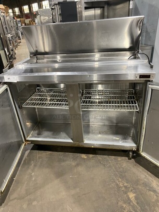 Kelvinator Commercial Refrigerated Sandwich Prep Table! With 2 Door Underneath Storage Space! Poly Coated Racks! All Stainless Steel! On Casters! Model: KCST4812 115V 60HZ 1 Phase - Image 6 of 10