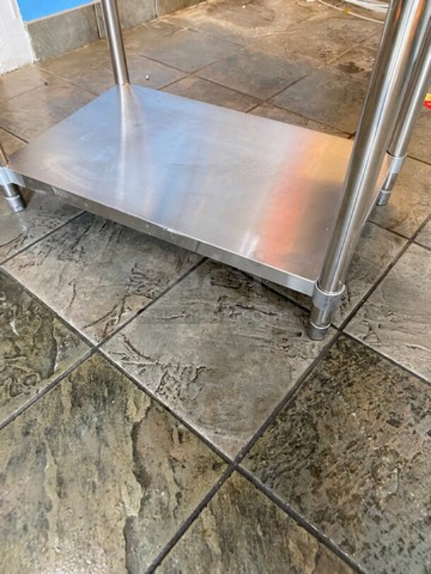 Solid Stainless Steel Work Top/ Prep Table! With Storage Space Underneath! On Legs! - Image 7 of 7