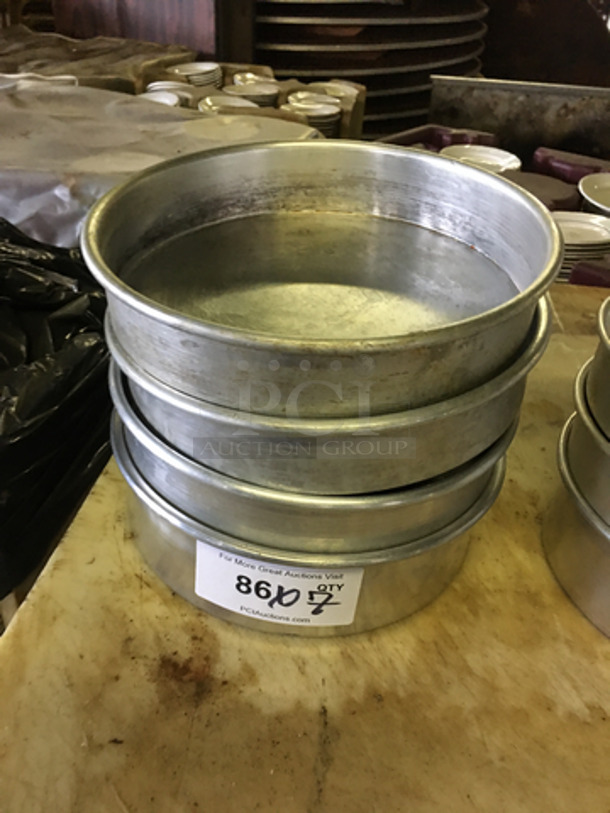 Round Metal Baking Pans! 7x Your Bid!