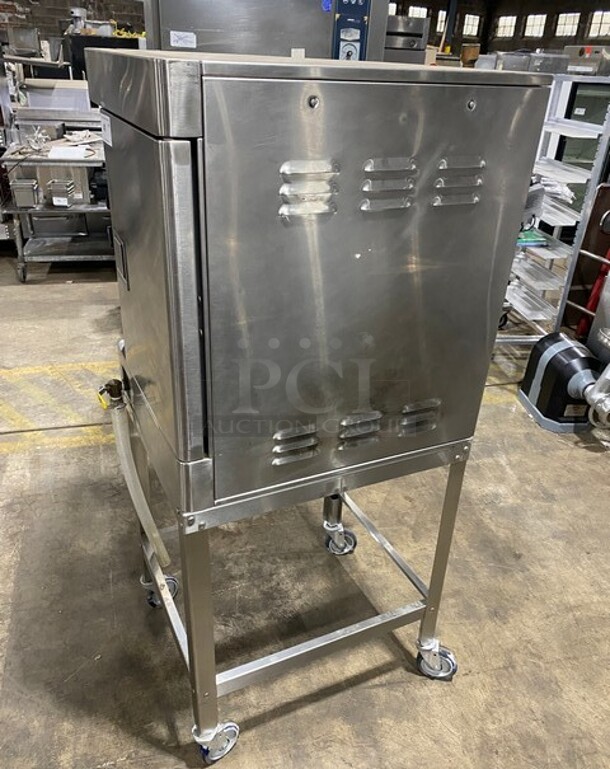 Stellar Steam Commercial Electric Powered Steamer! All Stainless Steel! On Commercial Castors! MODEL CAPELLA SN:021206078 208V - Image 2 of 9
