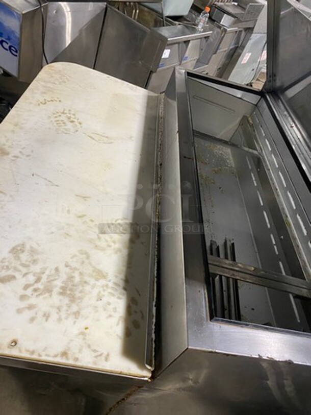 Beverage Air Commercial Refrigerated Pizza Prep Table! With Single Door Underneath Storage Space! All Stainless Steel! On Casters! Model: DP46 115V 60HZ 1 Phase - Image 8 of 8