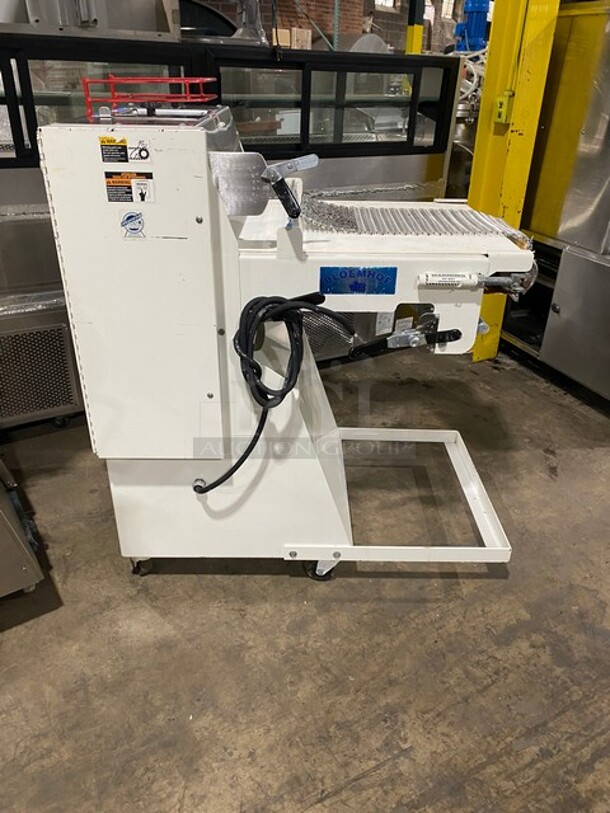 Bloemhof Commercial Dough Sheeter/Molder! On Casters! WORKING WHEN REMOVED! Model: 860L3 SN: 111791 220V 60HZ 
 - Image 3 of 6