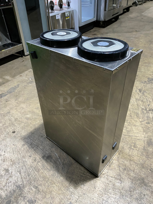 San Jamar Gourmet Commercial 2 Well Plate Dispenser! All Stainless Steel! - Image 3 of 4