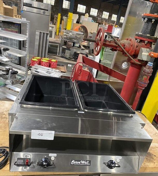 Vollrath All Stainless Steel Serve well CounterTop Steam Table! MODEL 38002 SN: J15001188051002 120V