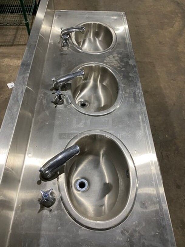 Outdoor Portable 3 Compartment Sink! With Back Splash! All Stainless Steel! - Image 5 of 7