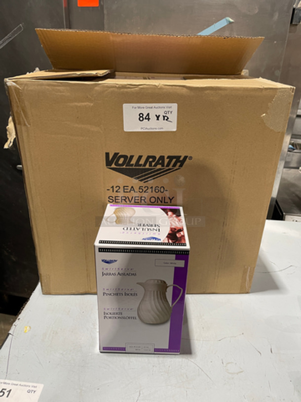 NEW! IN THE BOX! White Vollrath Hot-N-Cold Insulated Beverage Server! Perfect For Coffee, Tea, Milk And Other Beverages! 12x Your Bid!