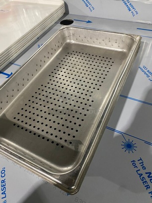 All Stainless Steel Full Size Perforated Hotel Pan! 4 x Your Bid! - Image 6 of 6
