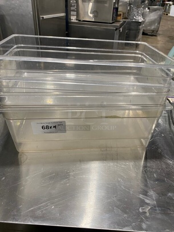 Winco Clear Poly Food Containers! 4x Your Bid!