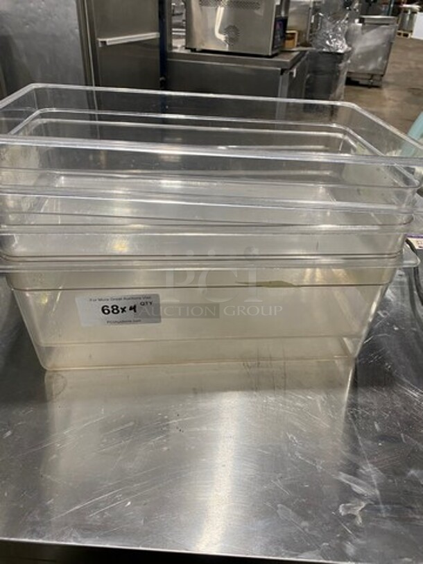 Winco Clear Poly Food Containers! 4x Your Bid! - Image 1 of 7