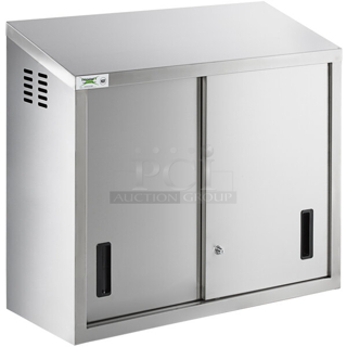 BRAND NEW SCRATCH & DENT! Regency 600WCS1536 Stainless Steel 36" Wall Cabinet with Sliding Doors. 15"x36"x32" Unit has minor denting. Still IN ORIGINAL CRATING!!! 