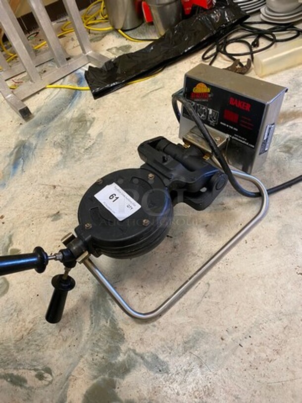 Golden Malted Commercial Countertop Rotating Waffle Maker! WORKING WHEN REMOVED! - Image 2 of 8