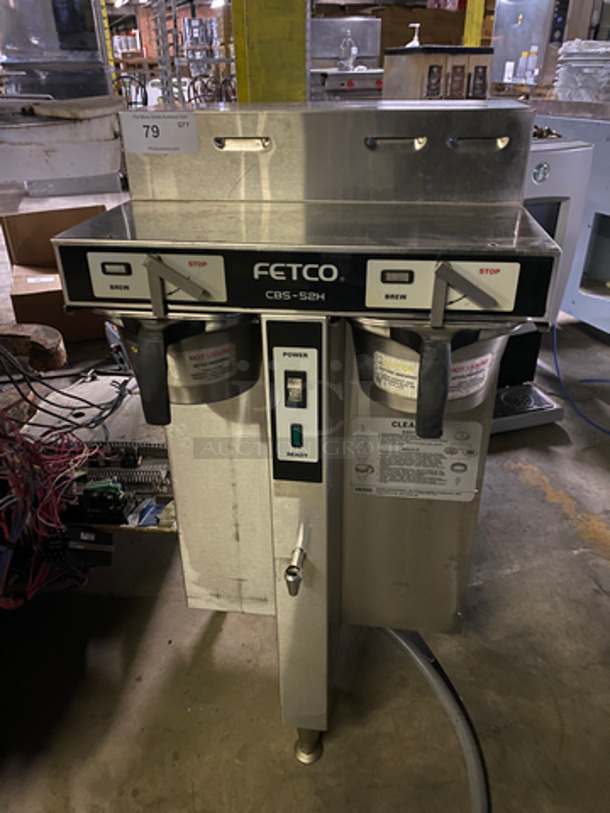 Fetco Commercial Countertop Dual Side Coffee Brewer! All Stainless Steel! Model: CBS52H20 SN: 140428040040A 120/208/240V 3 Phase
