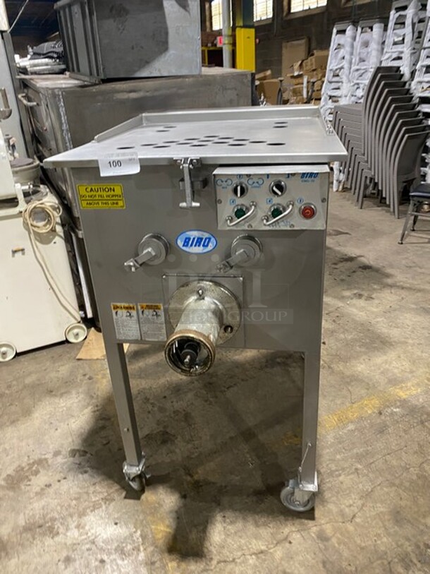 Nice! Biro Floor Style Meat Mixer/Grinder! Model EMG32 Serial 6878! 7.5 Horse Power! 208V 3PH! On Legs With Casters! - Image 1 of 9